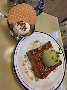 French Toast with Ice Cream and Waffle