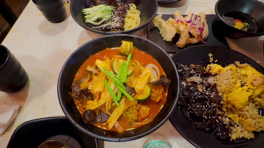 A variety of Asian dishes