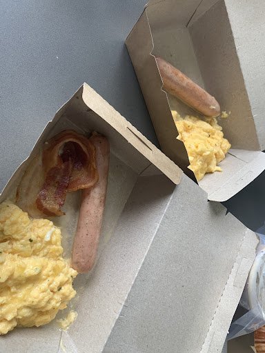 Scrambled Eggs with Sausage or Hot Dogs