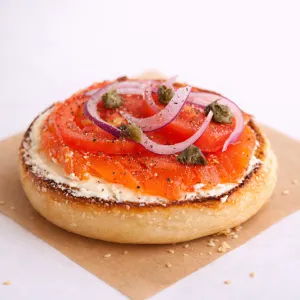 Salmon Cream Cheese Lox Bagel