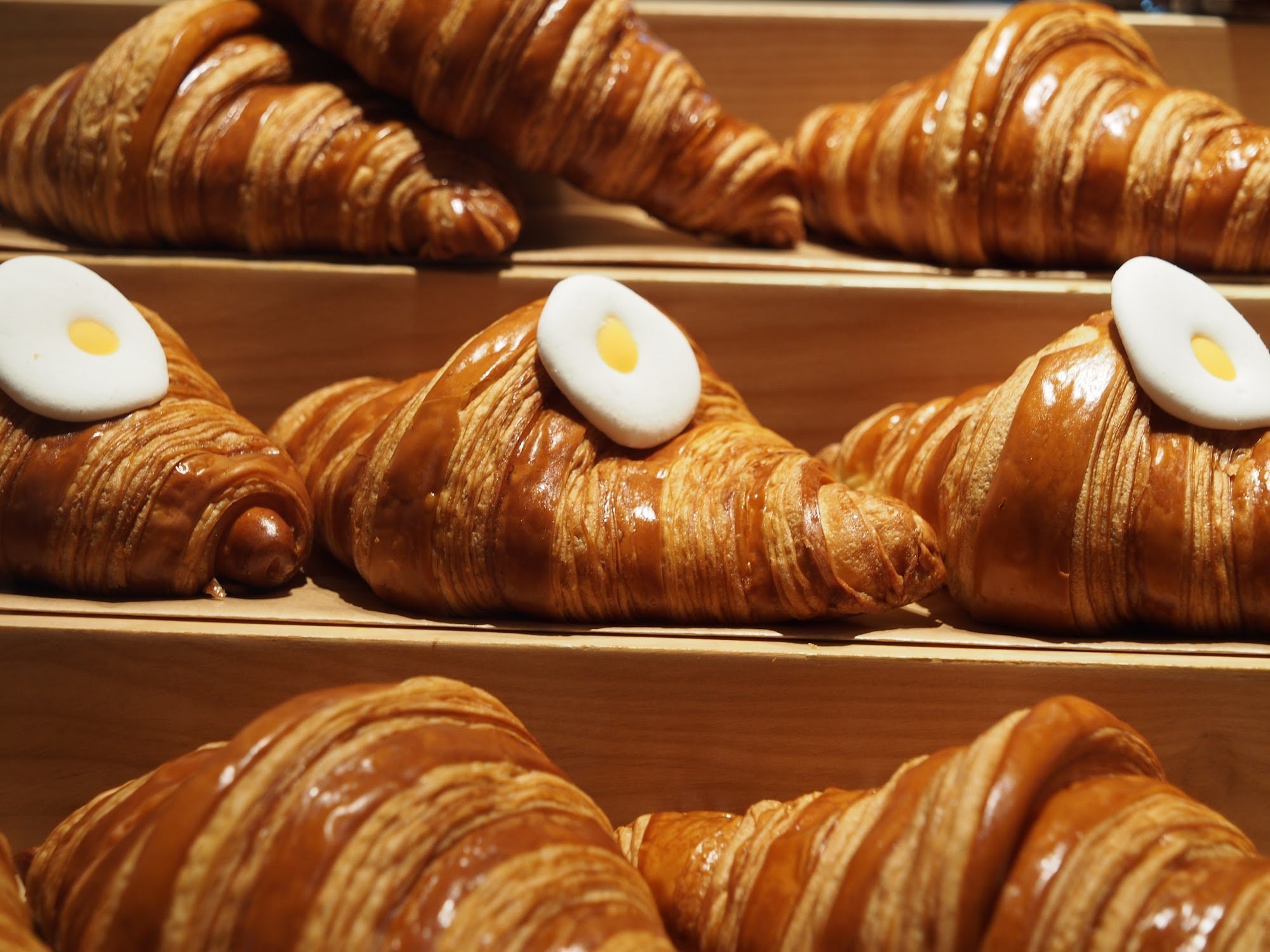Egg-decorated Croissant