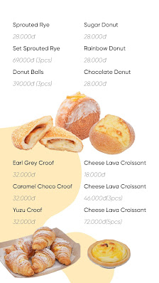 A menu displaying various food items and their descriptions in a restaurant setting.