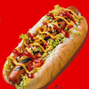 Hot dog at Brick Coffee, Thao Dien