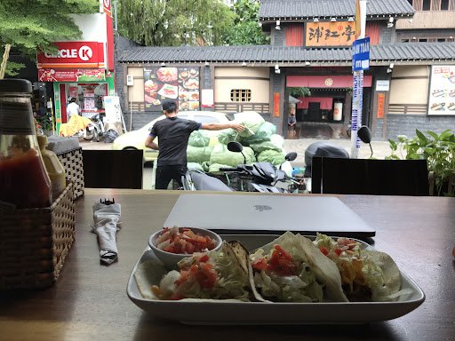 Tacos with Shredded Cabbage and Tomato