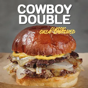 Cowboy Double (Double Oklahoma Smashed Burger with Smoked Bacon)