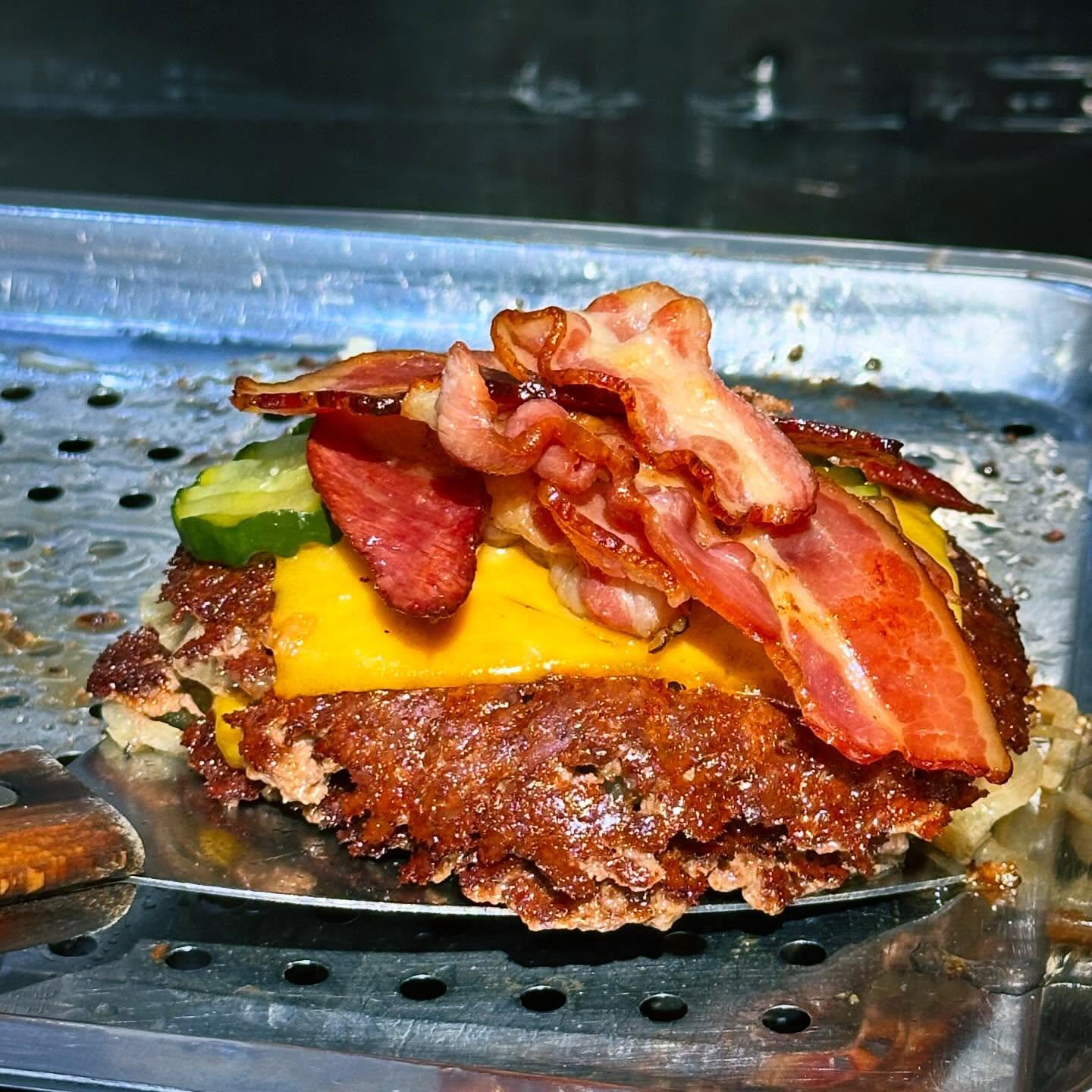 We use thicker patties for the best of both worlds