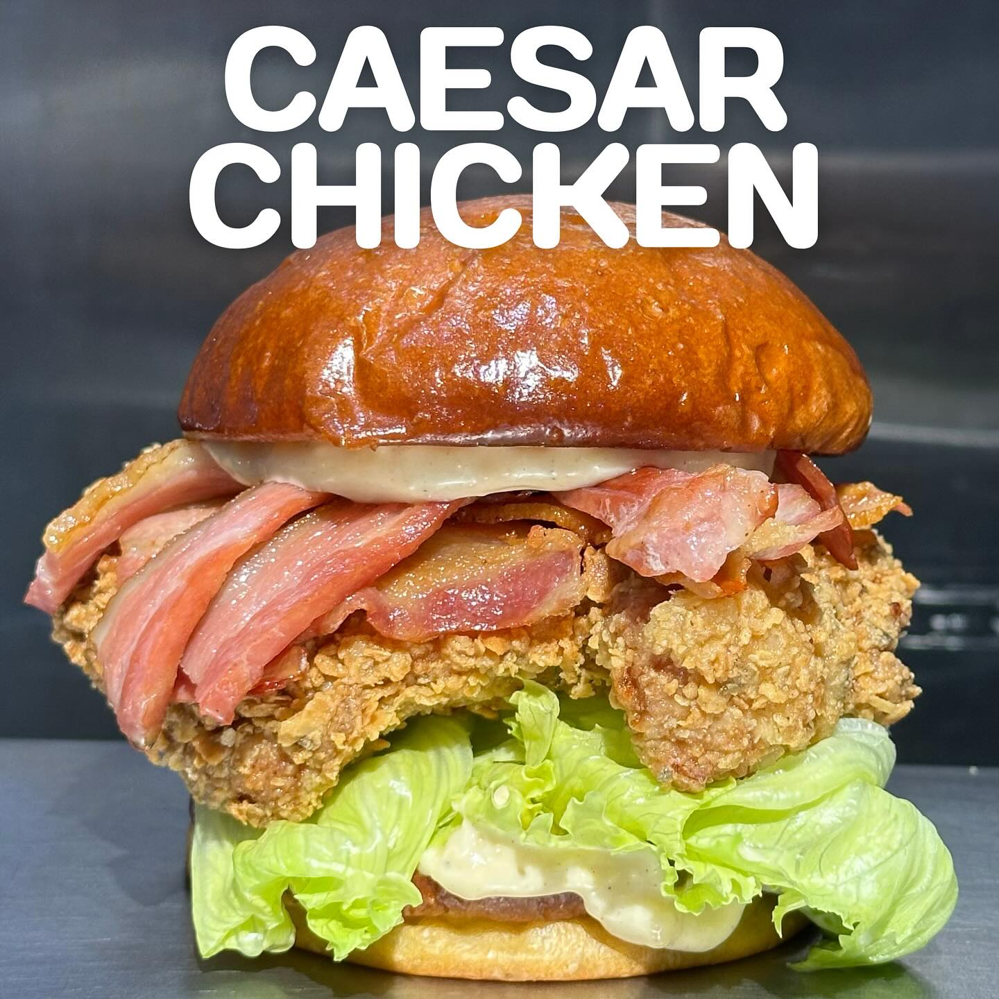 New on the menu: Caesar Chicken Burger
Twice-fried buttermilk chicken thigh, art
