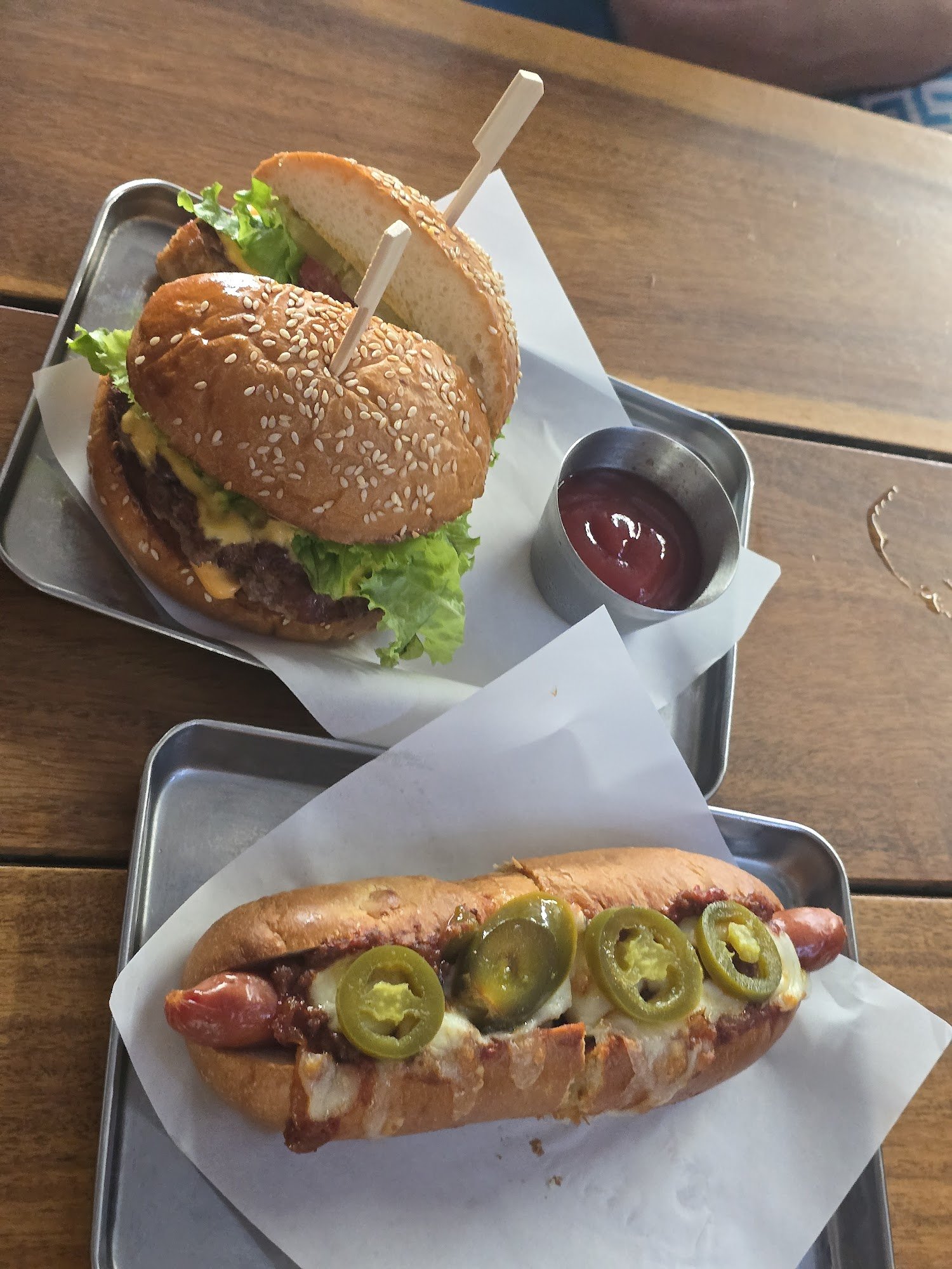 Burger and Hot Dog