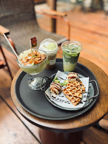 Shrimp Cocktail and Waffle Platter