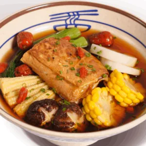 Vegan Herbal Noodles Soup