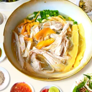 Vegan Glass Noodle Soup with Shredded Tofu. at Chay Thiện Tâm in Thao Dien