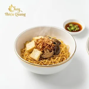 Dry Mixed Noodle Soup at Chay Thiện Tâm in Thao Dien