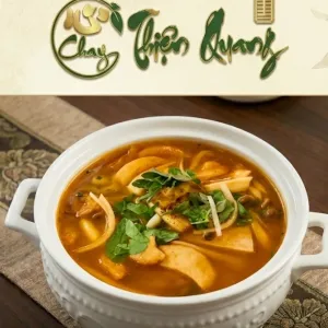 Vegan Spicy Hue Noodle Soup at Chay Thiện Tâm in Thao Dien