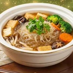 Mixed Vegan Glass Noodle Soup / Signature Vegetarian Mixed Glass Noodle Soup at Chay Thiện Tâm in Thao Dien