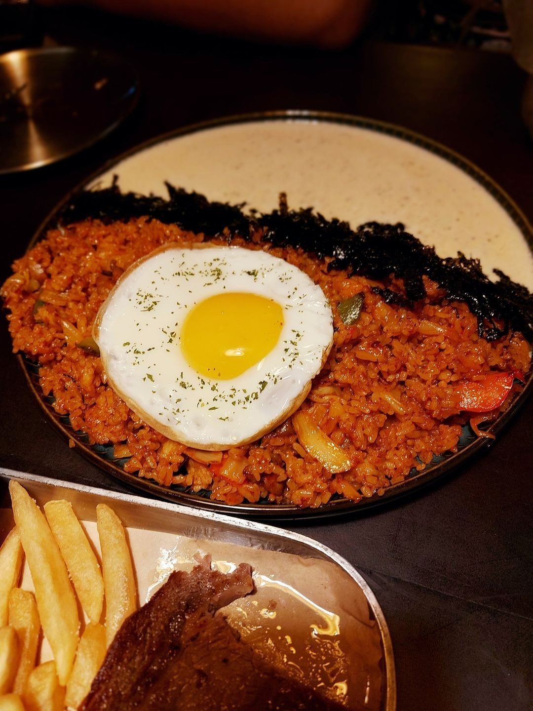 Kimchi Fried Rice with Sunny-Side-Up Egg