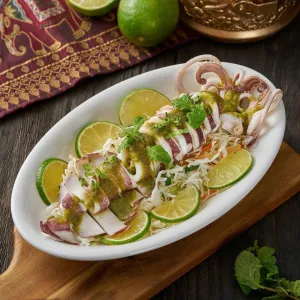 Steamed Squid with Lemon Sauce at Coco Thai