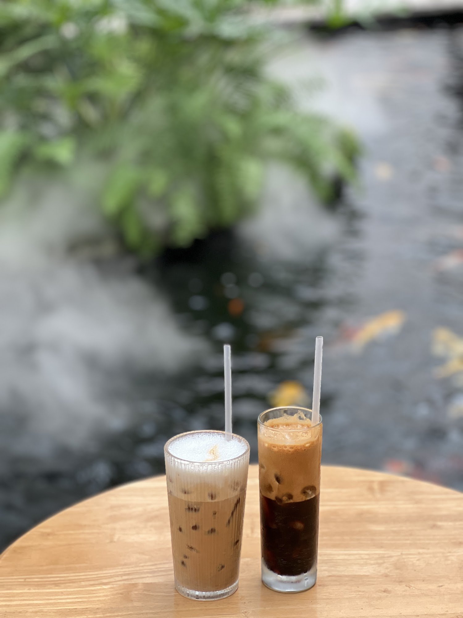 Iced Boba Tea and Iced Coffee