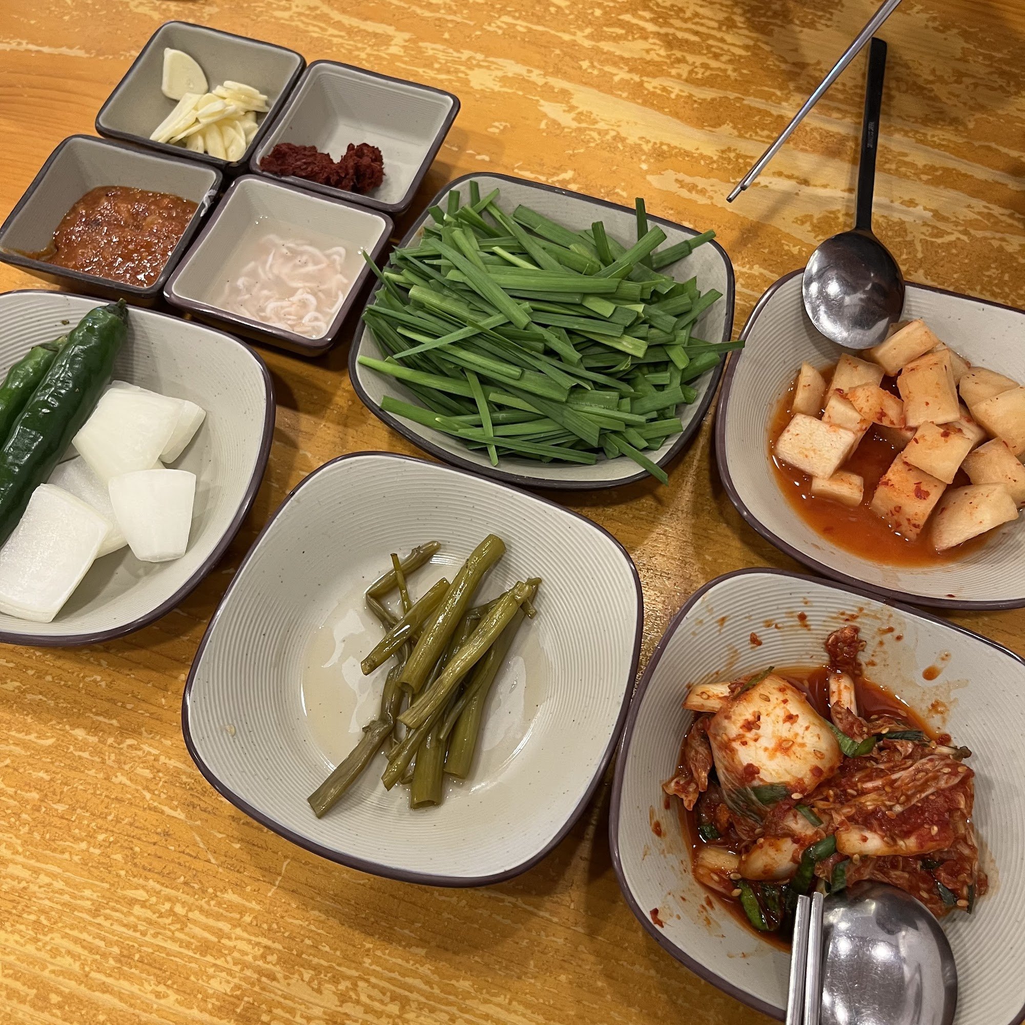 Various Korean side dishes