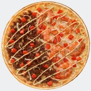 Double Crust Parmesan Surf & Turf Pizza