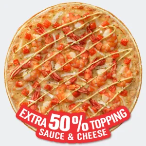 Super Topping Double Crust Parmesan Shrimp Pizza at Domino's Pizza