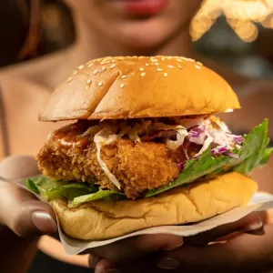 Fish Burger + Truffle Parmesan Fries + Soft Drink at Fritty Saigon