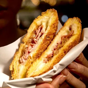 Mozzarella in Carrozza + Truffle Parmesan Fries + Soft Drink at Fritty Saigon