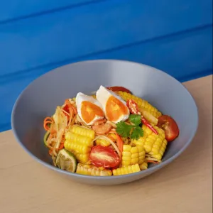 Vietnamese corn salad with salted egg yolk at Gõ - Thai Noodles, Thao Dien