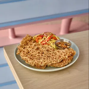 Crispy Fried Catfish Salad with Mango Fish Sauce at Gõ - Thai Noodles, Thao Dien