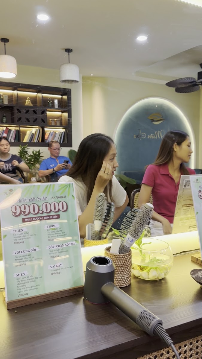 Gội đầu thảo dược và massage Quận 2 - An Miên spa