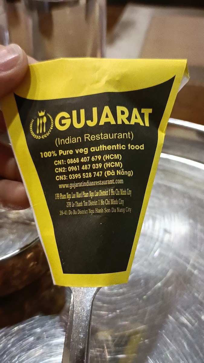 Gujarat Indian Restaurant in Saigon