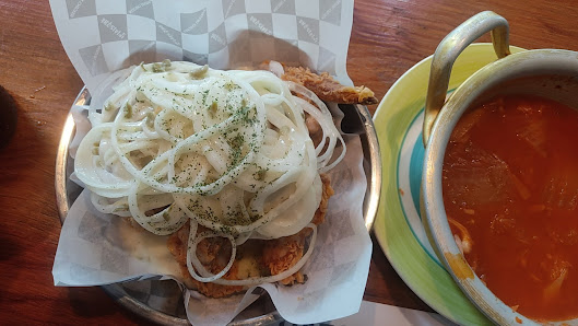 Spaghetti with Fried Chicken