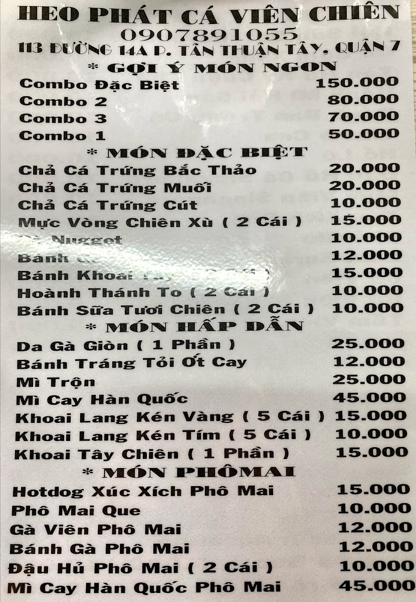 Heo Phát cá viên chiên in Thao Dien