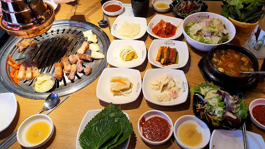 A Korean BBQ spread