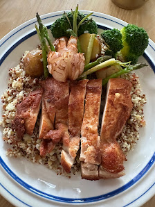 Roasted Chicken with Brown Rice and Vegetables