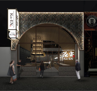 The image shows an exterior view of a restaurant named 'Ka-EN' in Thao Dien, Saigon.