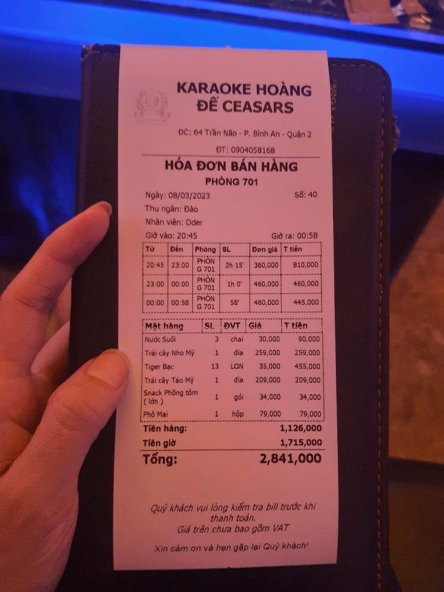 KARAOKE HOÀNG ĐẾ CAESARS - Tran Nao in Thao Dien