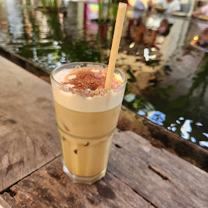 Iced Coffee with Cinnamon Topping