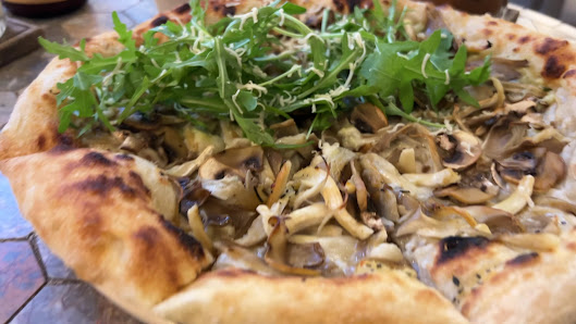 Mushroom and Arugula Pizza