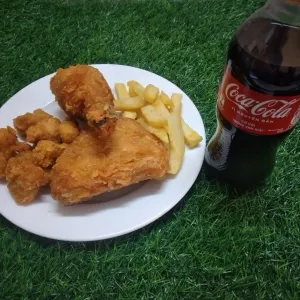 Combo of Thigh Meat + Drumstick + Chicken Ball, free 1 390ml Coca-Cola bottle at Khoai