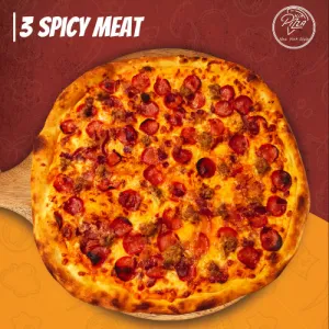 3 Spicy Meat Pizza Size 42Cm at Kin Pizza - Thảo Điền