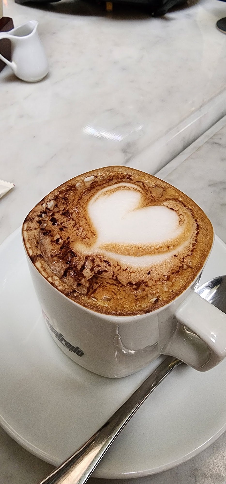 Heart-shaped Latte Art Coffee