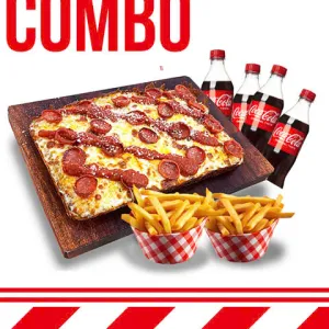 *New* Combo (1 Large Pizza + 2 Fries + 4 Drinks) at Lamie Pizza - Thảo Điền