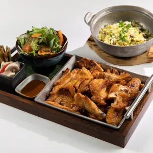 Roasted chicken with chili salt