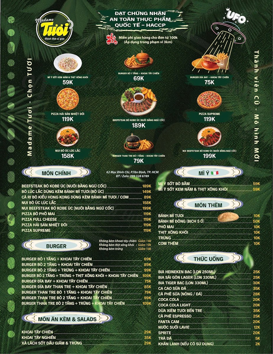 Madame Tươi - Đánh thức vị giác Hamburger restaurant in Ho Chi Minh City - exterior