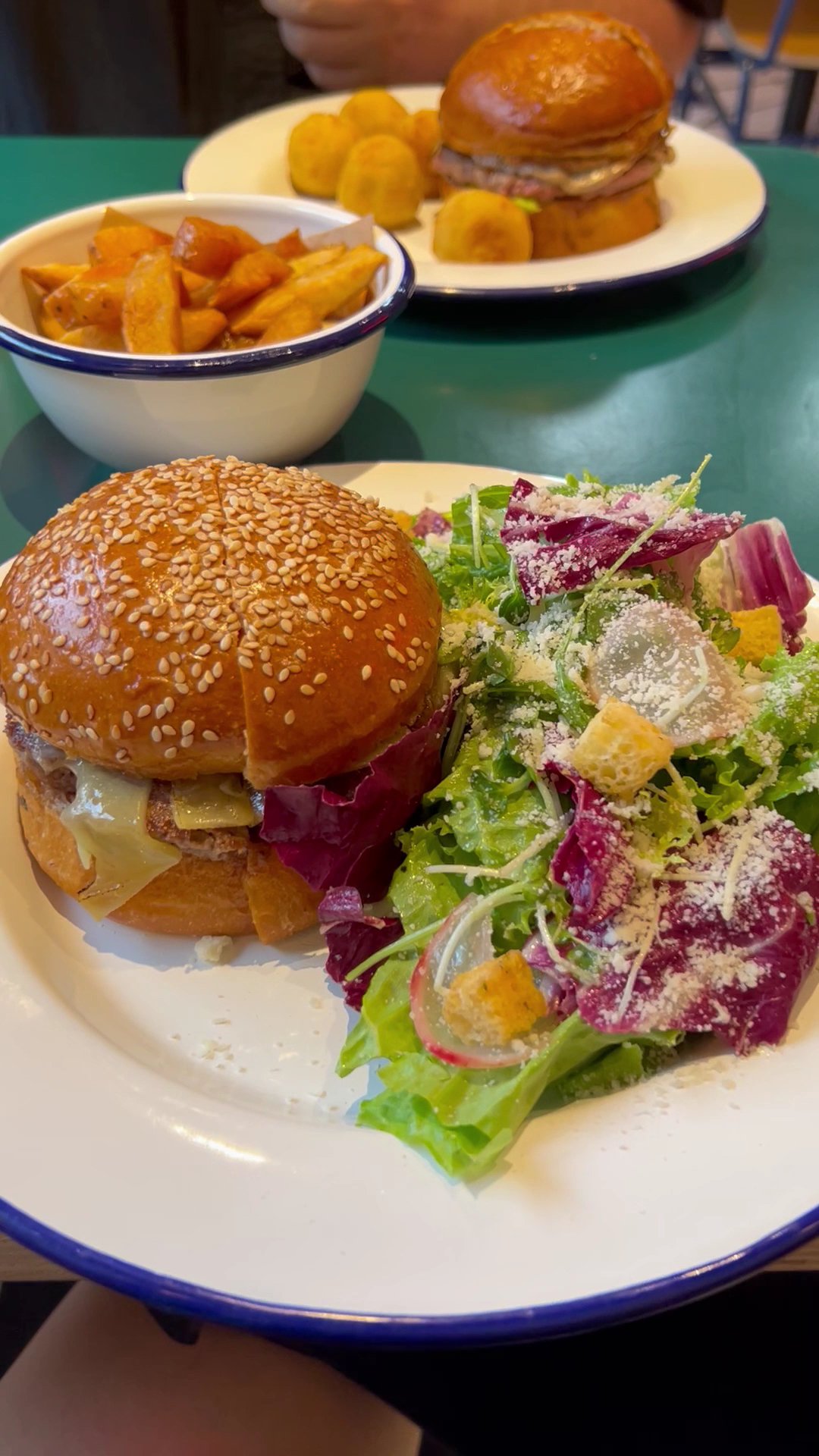 Burger and Salad