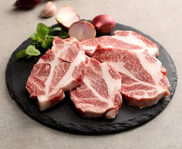 Raw Marbled Beef Slices