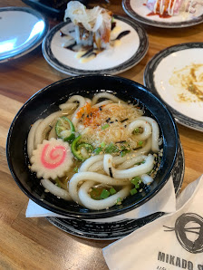 Udon Noodle Bowl with Pickled Radish and Tempura