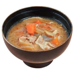 Miso Soup with Pork(豚汁)Pork Soup at MUSUBITEI