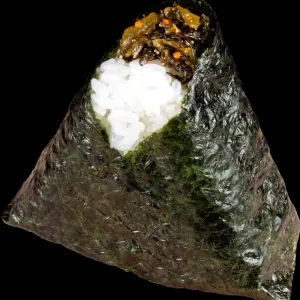 Stir-fried salted mustard greens with cod roe