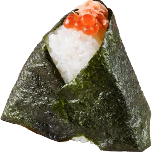 Salmon and Salmon Roe (Pacific Salmon Nigiri) Grilled Rice Ball with Salmon and Salmon Roe at MUSUBITEI